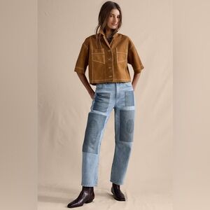 BMWOT Banana Republic patchwork barrel jeans